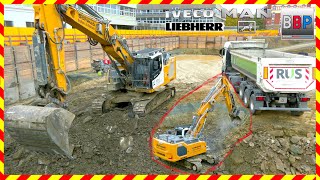 Liebherr R 930 VA \u0026 IVECO, MAN Trucks, Ludwigsburg, 2024. #excavator #liebherrbagger