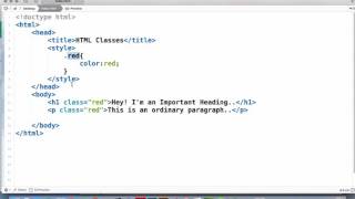 HTML CLASSES (Class Attribute)