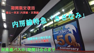 内房線特急が期間限定の復活!! 鬼の館山～東京1時間59分のさざなみ92号に乗ってみた