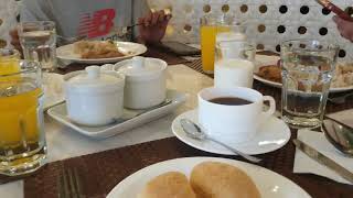 Breakfast at Manila Lotus Hotel,Philippines.