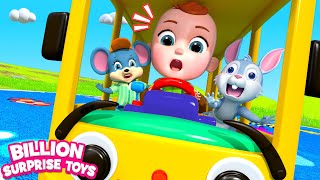 Kids Funny Stories at Playground! The wheels on the bus playtime! BillionSurpriseToys Cartoon