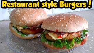 Quick  mouth watering BURGER recipe |restaurant style | kitchen plus garden ideas and skills -KGIS