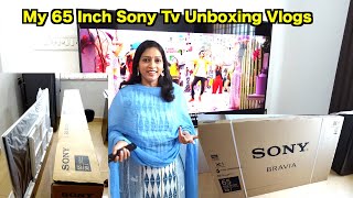 My 65 Inch Sony Tv Unboxing Vlogs in tamil  | Akila Lifestyle