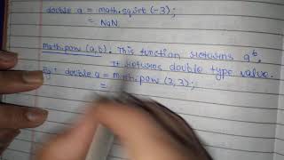 Mathematical Functions in JAVA|JAVA BLUEJ|