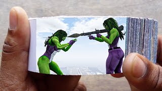 She Hulk Cartoon FlipBook | She Hulk Kills She Hulk Flip Book | Flip Book Artist 2021