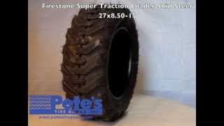 Firestone I-3 Super Traction Loader Skid Steer Tire 27x8.50-15