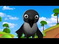 lazy crow and lovely parrot 3d animated hindi kids moral stories आलसी कौवा और प्यारी चिड़िया कहानी