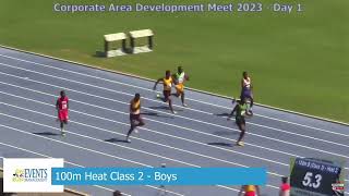 Shaquane Gordon Calabar bouncing 10.97 in Boys 100m class 2 heats