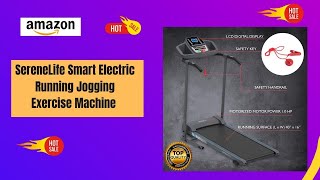 SereneLife Smart Electric Folding Treadmill – Easy Assembly Fitness Motorized Running Jogging Exerci