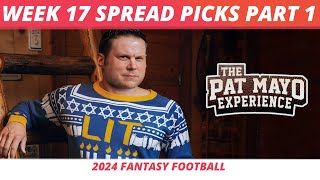 2024 NFL Week 17 Spread Picks Part 1 | Jets Dysfunction | Cust Corner: Fast Food On Christmas