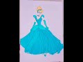 Disney Princess Cinderella drawing How to draw disney princess Cinderella #shorts #Disney