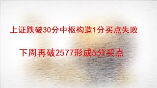 【金融·投资·股票】上证跌破30分中枢构造1分买点失败 下周再破2577形成5分买点（20181123）