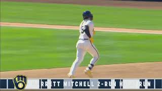Garrett Mitchell CRANKS his first homer of spring training