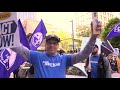 locked out abi workers demonstrate at alcoa annual meeting