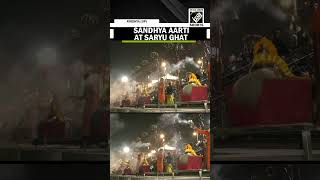 Sandhya Aarti is bring performed at Ayodhya's Saryu ghat