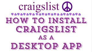 How To Install Craigslist As A Desktop App | Easy Step-by-Step Tutorial