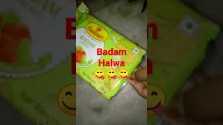 badam halwa//haldiram's😋😋😋