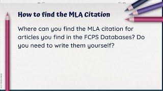 Find Citations in Database Articles