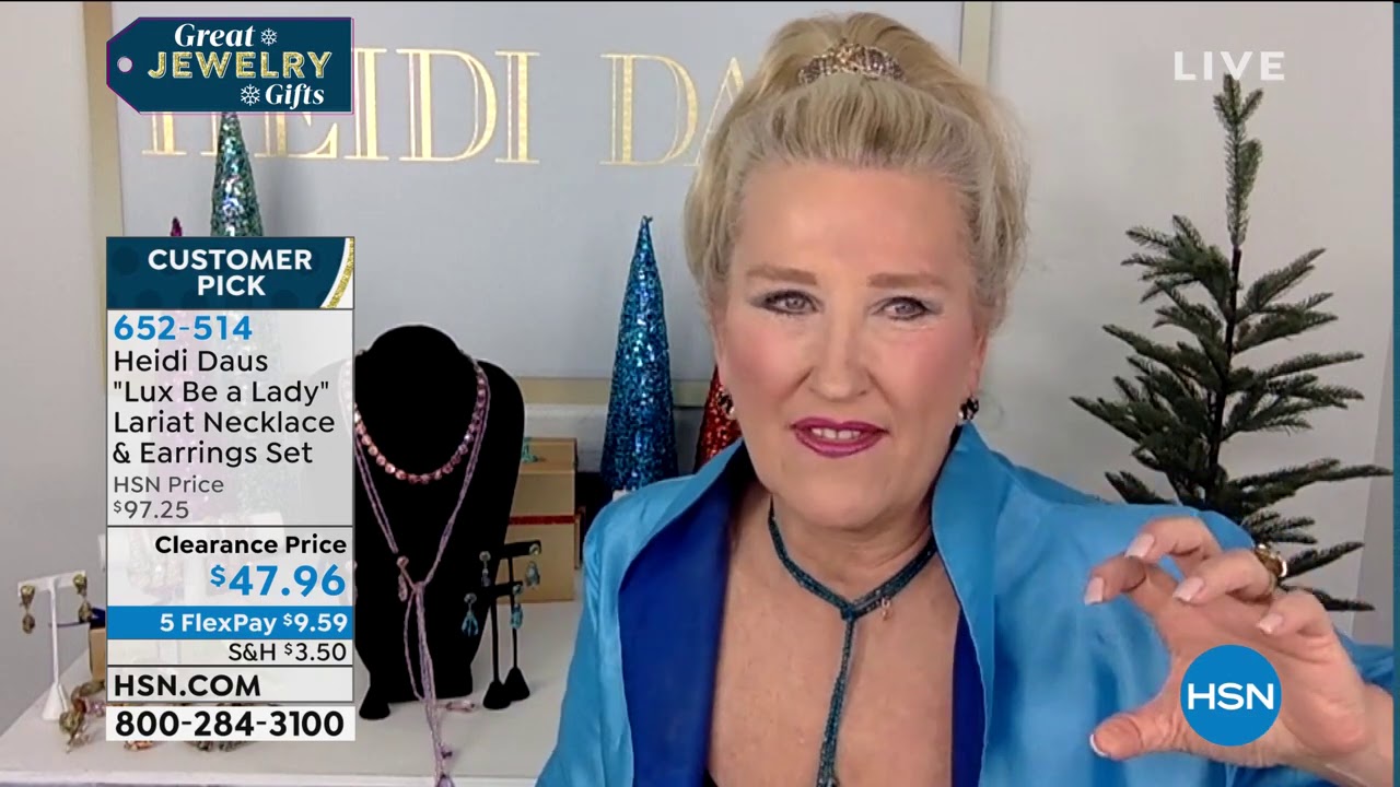 Heidi Daus "Lux Be A Lady" Lariat Necklace And Earrings ... - YouTube