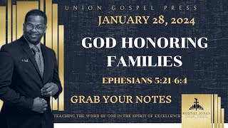 God Honoring Families, Ephesians 5:21-6:4, January 28, 2024, Union Gospel Press Sunday School Lesson