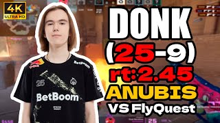 😯 donk (25-9) rt:2.45 Spirit VS FlyQuest l BLAST Bounty 2025 Season 1 (anubis) l #cs2 #pov