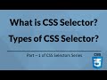 What is CSS Selector & Types of CSS Selector | Selenium WebDriver | CSS Selectors |