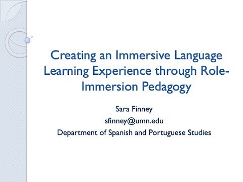 Creating An Immersive Language Learning Experience Through Role ...