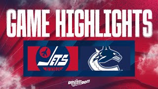 Winnipeg Jets vs. Vancouver Canucks - Game Highlights