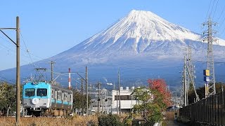 岳南電車【No.8】走行・通過映像・富士山（静岡県富士市のローカル線）岳南鉄道線