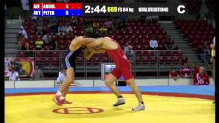 WWJC2013 / Magomed Abdulkhaligov - Dominik Peter (AUT) - FS 84 kg - qualification match