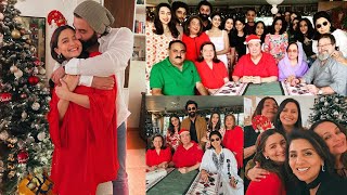 Ranbir Kapoor Kissed Alia Bhatt at grand Christmas celebration with Daughter & Neetu Kapoor and Raha