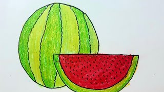 Watermelon drawing realistic watermelon drawing black draw watermelon fruit