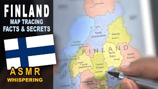 ASMR: FINLAND map contour tracing with facts and secrets | ASMR facts with whispering triggers