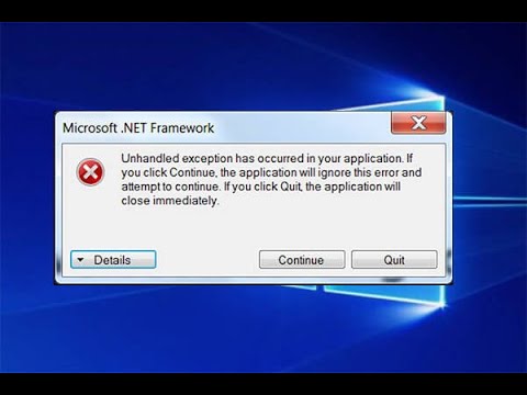 How To Fix Unhandled Exception Occurred In Your Application ...