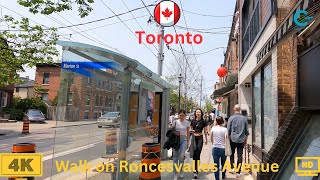 Walking Tour Toronto Roncesvalles Avenue  4K || Virtual Tour Roncesvalles Avenue Toronto Canada