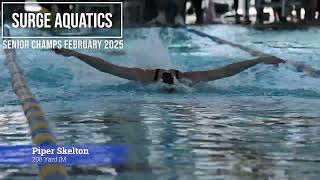 Piper Skelton Surge Aquatics Senior Champs February 2025