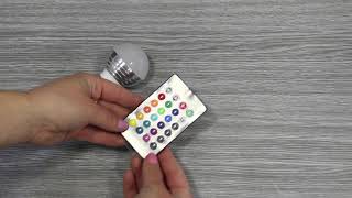 LED Žárovka 3W E27 RGB