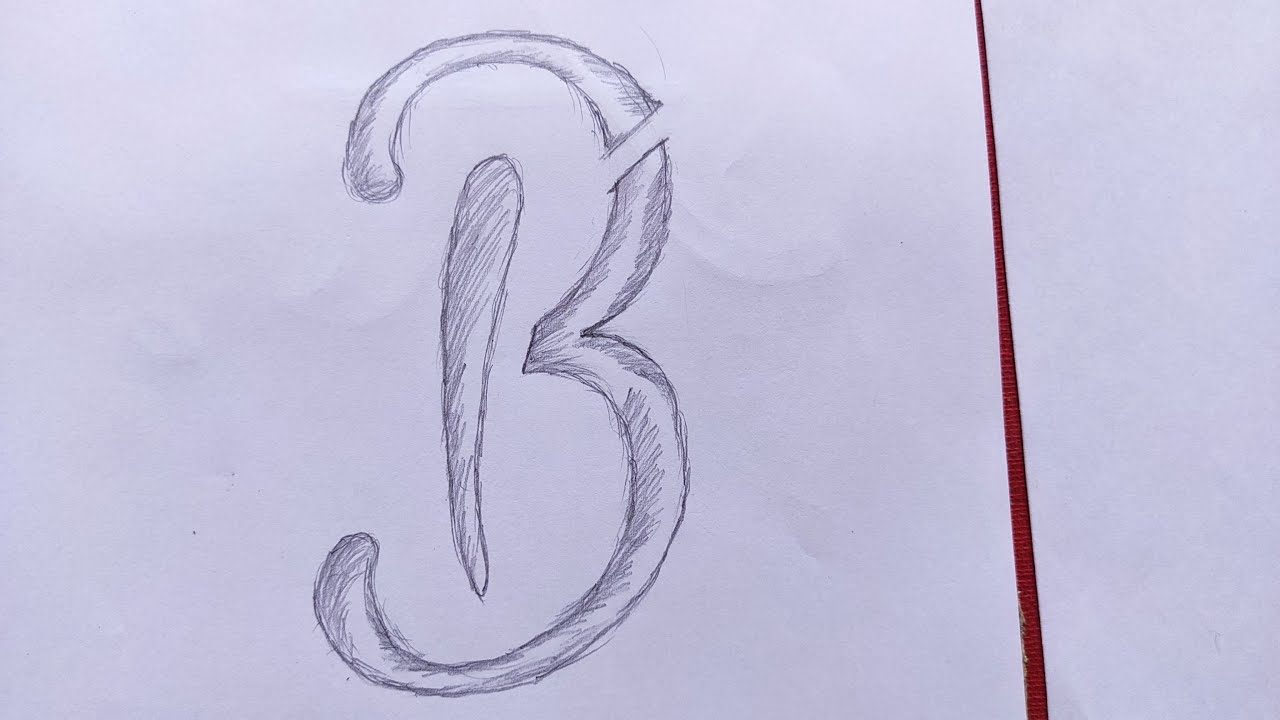 How To Draw B Letter | B Letter | Draw B - YouTube