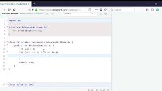 Day 19: Interfaces | HackerRank | JAVA