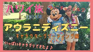 ハワイ旅アウラニディズニー編キャラクターグリーティングをいっぱい楽しんだよ(^_-)-☆