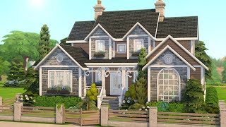 Rustic Contemporary Home for 6 Sims 🖤...(Sims 4 Speed Build)