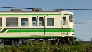 窓が特徴的なｸﾊ115-1601　115系N26+N9編成　信越本線444M