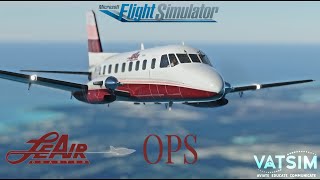 🔴MSFS | Leair Embraer 110 | Island Hop's | Full Flight | Vatsim