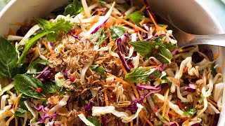 Asian Slaw - Crunchy Asian Cabbage Salad with Sesame Dressing