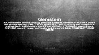 Medical vocabulary: What does Genistein mean