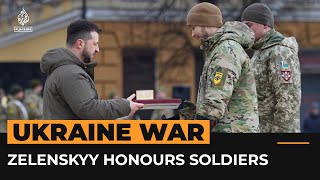 Zelenskyy honours Ukrainian soldiers on invasion anniversary | Al Jazeera Newsfeed