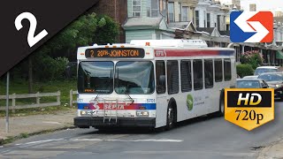 SEPTA Ride: 2003 New Flyer D40LF #5701 on route 2, 20th-Johnston Bound [HD]