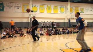 Steph and Dell Curry Play P.I.G. at #SplashBrothers Clinic