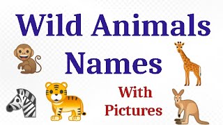 Wild Animals Names in English #Animal vocabulary#English with Maryam