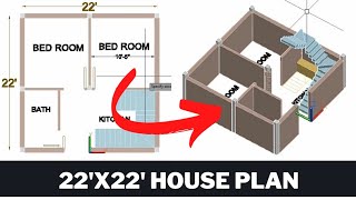 22x22 house plans || 500 square feet house design || 50 gaj house design || 🏡🏠🏘🏘